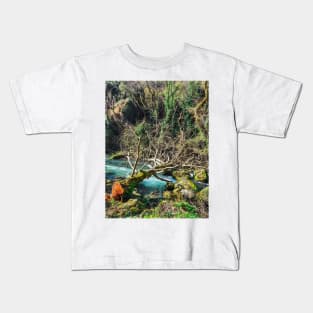 Magical river in Greek forest Kids T-Shirt